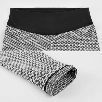 Munsieur Design Custom Printed Honeycomb Textured Yoga Leggings for Women