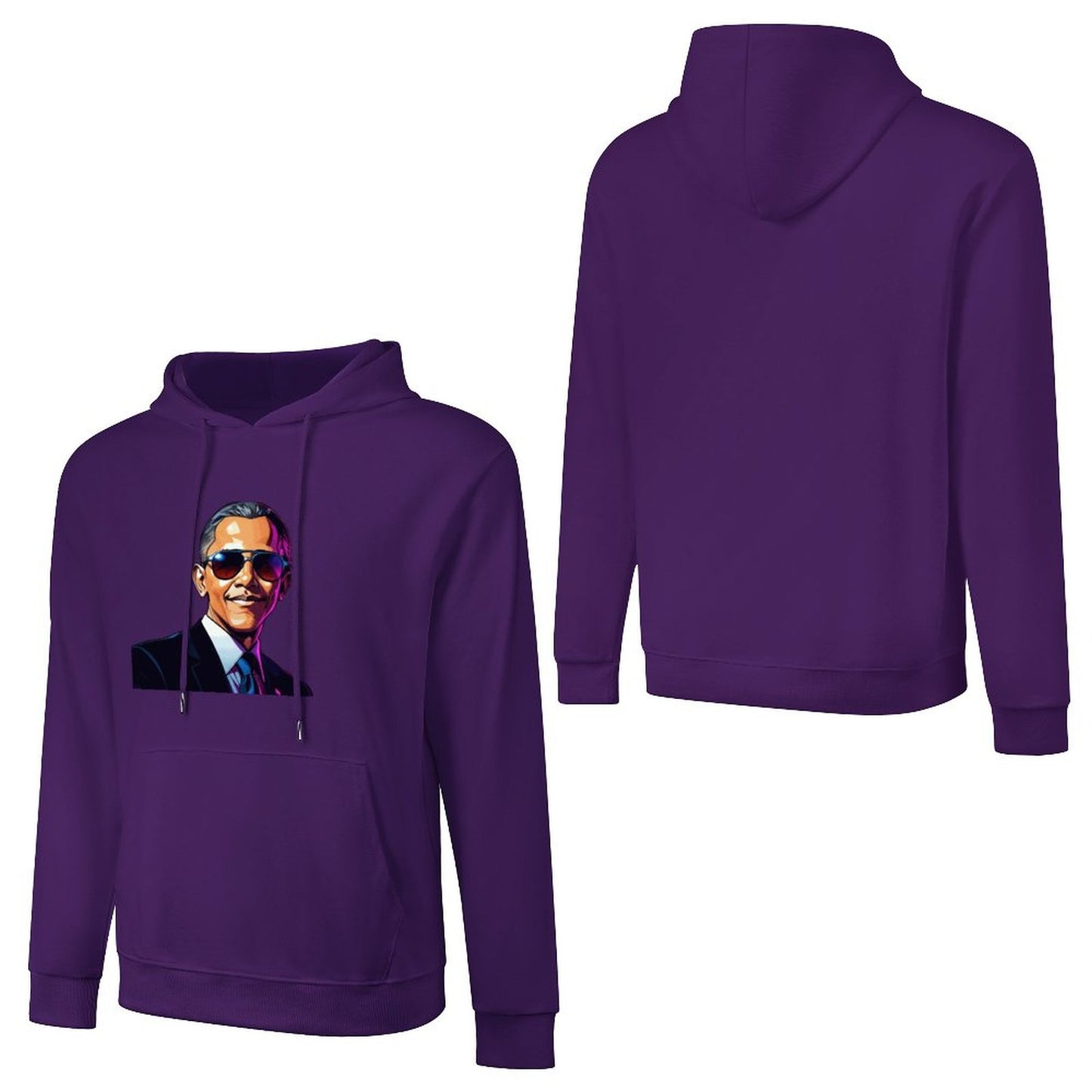 Men's Hoodie "Obama" Crown Co. 👑 Comfortable Cotton Design Streetwear