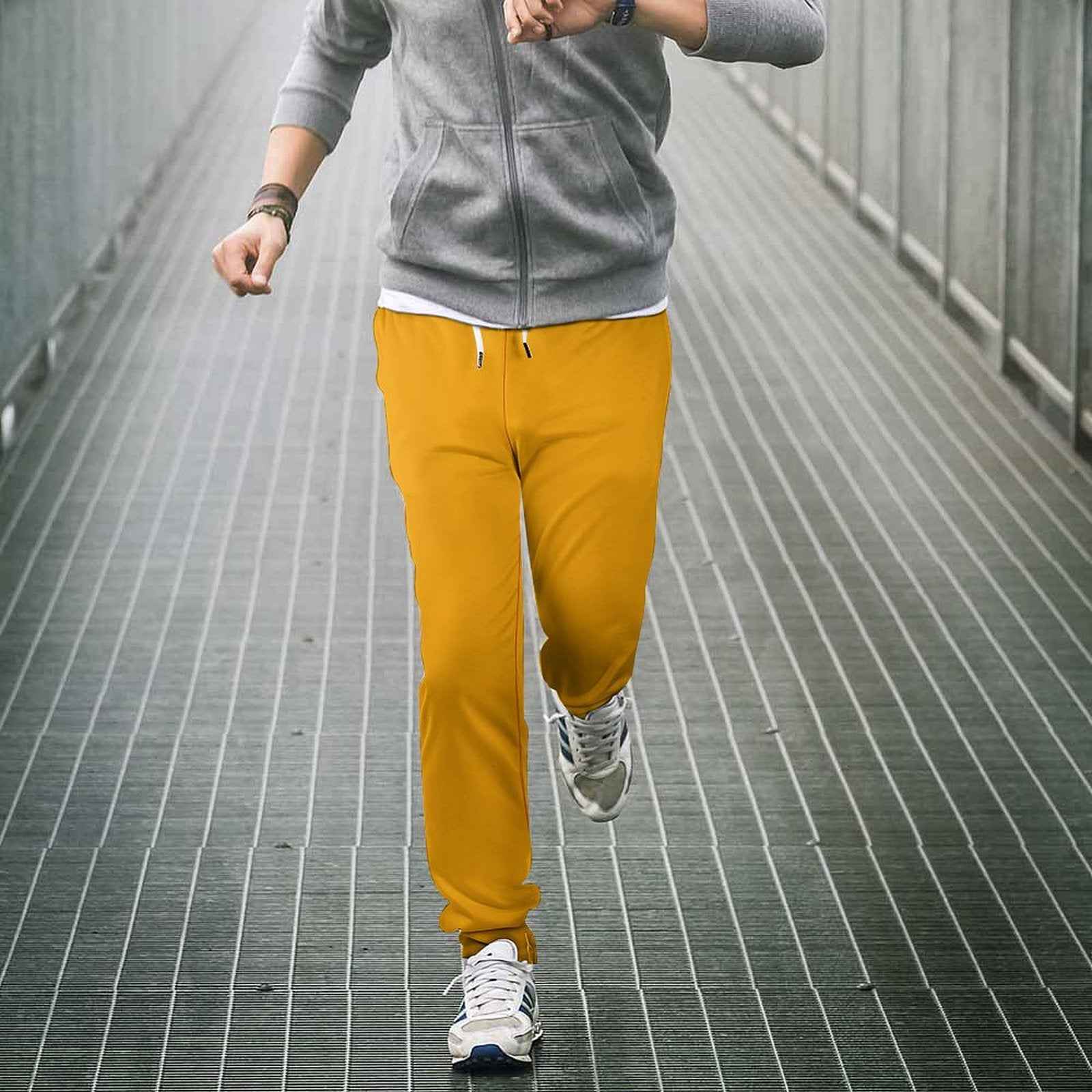 Men's Joggers Solid Color Breathable Polyester Blend