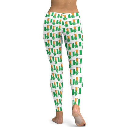 Munsieur St. Patrick's Day Collection Women's Hot Yoga Stretch Leggings