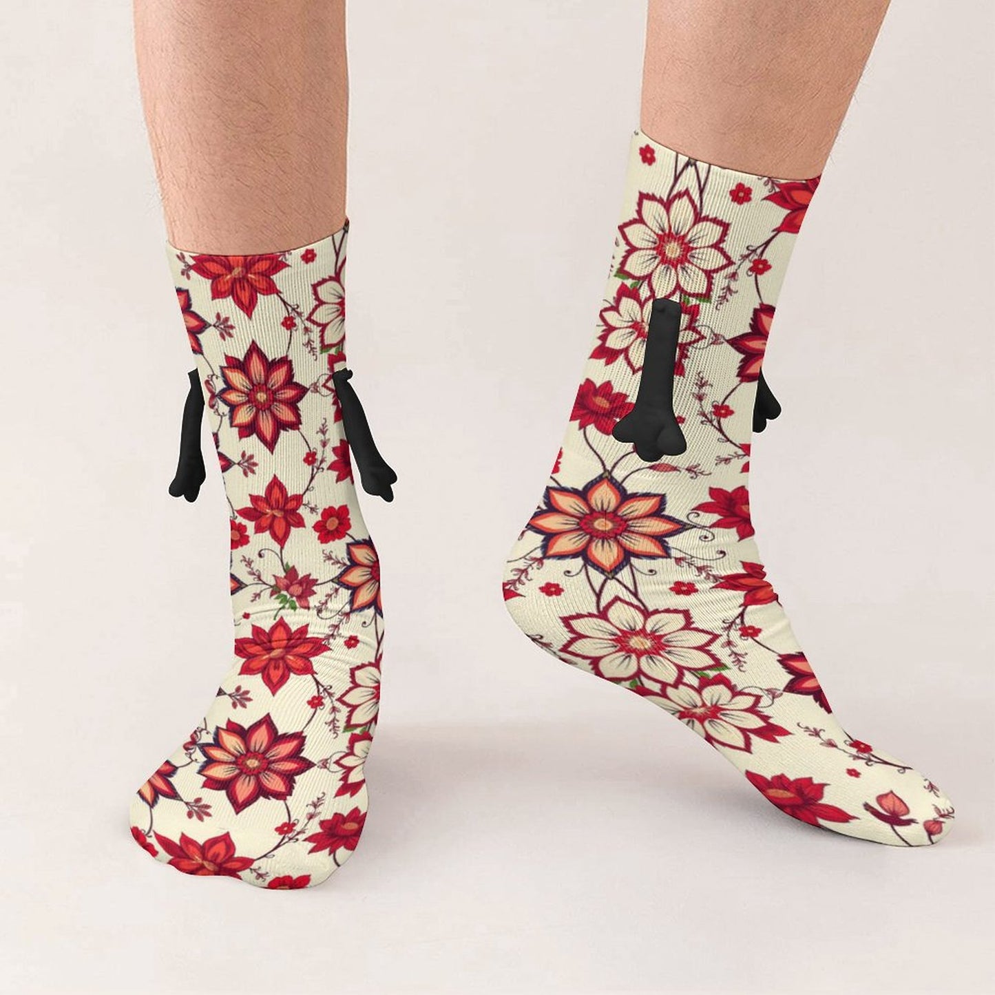 Munsieur Design Buddy Socks Magnetic Holding Hands Funny Socks accessories