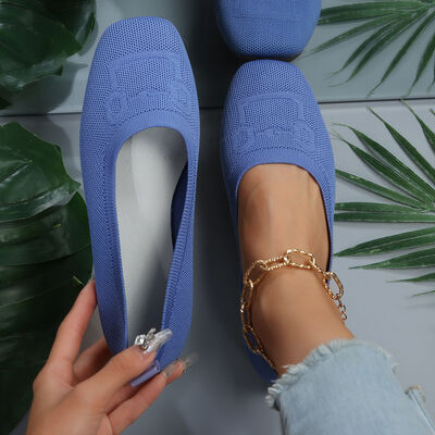 Square Toe Flat Slip-Ons - Munsieur