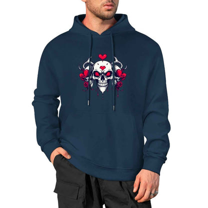 Munsieur Bleeding Royalty: Skull Hoodie for Men - Munsieur