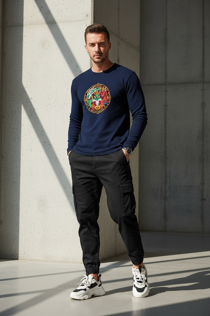 Munsieur Long Sleeve Tee for Men: The Perfect Balance of Casual and Refined
