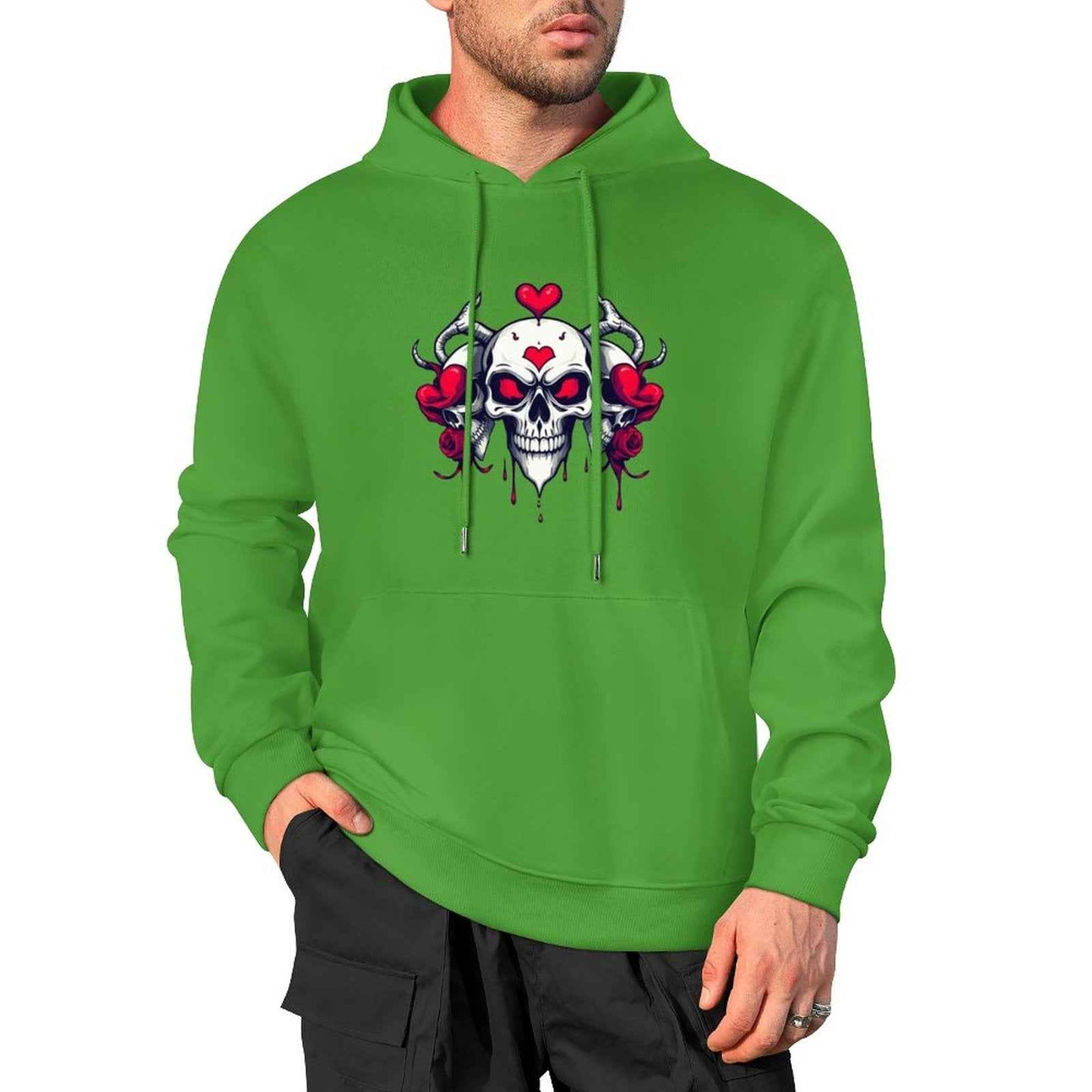Munsieur Bleeding Royalty: Skull Hoodie for Men - Munsieur