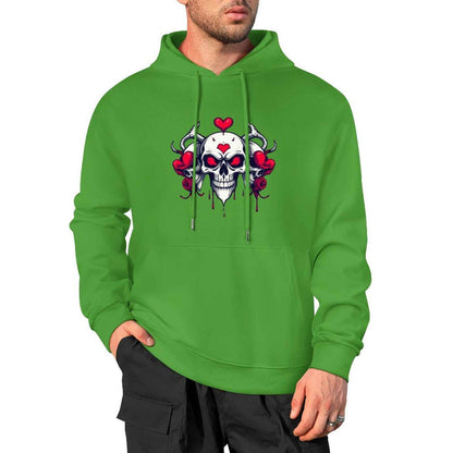 Munsieur Bleeding Royalty: Skull Hoodie for Men - Munsieur