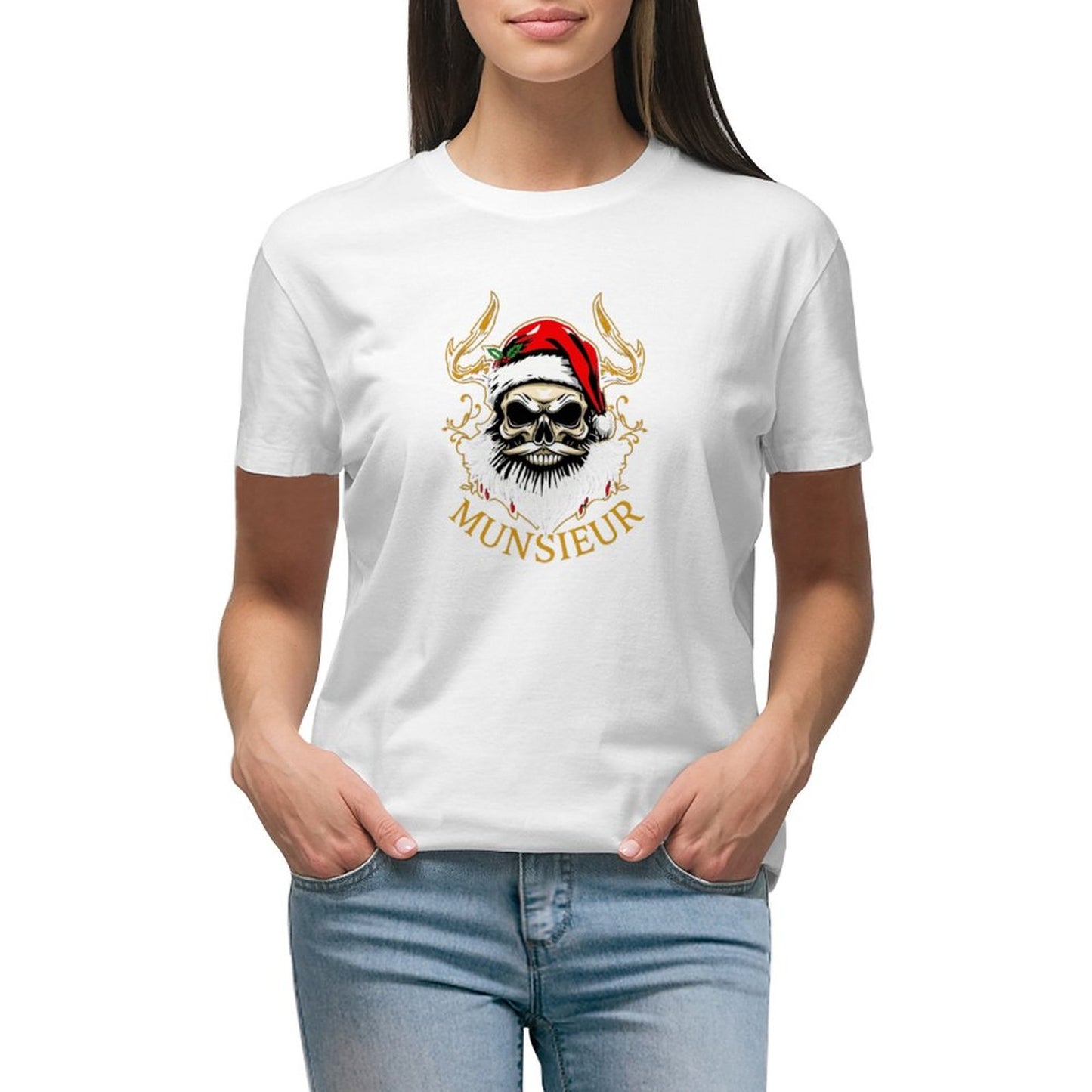 Women's Munsieur T-shirt "Seasons Santa" Christmas Collection