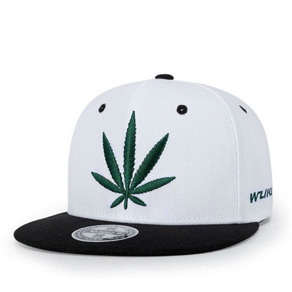 Topi All-match Jalanan Trend Lelaki Dan Wanita Hip-hop Kapas Sulaman Daun