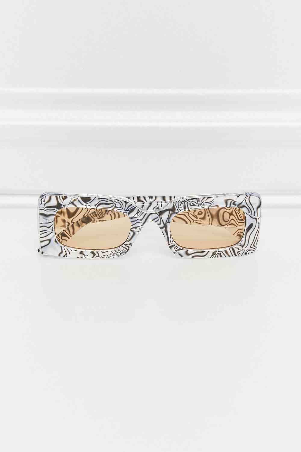 Tortoiseshell Rectangle Polycarbonate Sunglasses - Munsieur