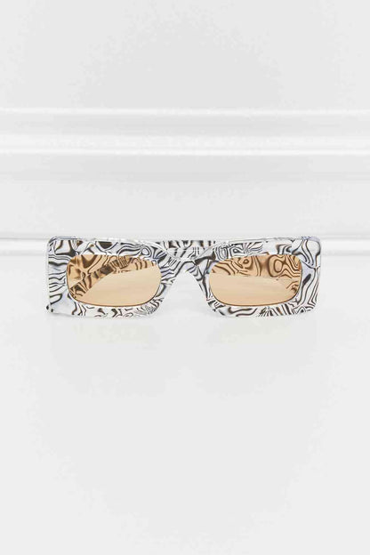 Tortoiseshell Rectangle Polycarbonate Sunglasses - Munsieur