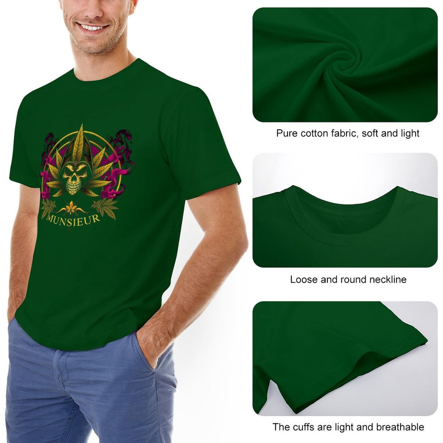 Munsieur 420 Collection "Out The Smoke" Tee for Men