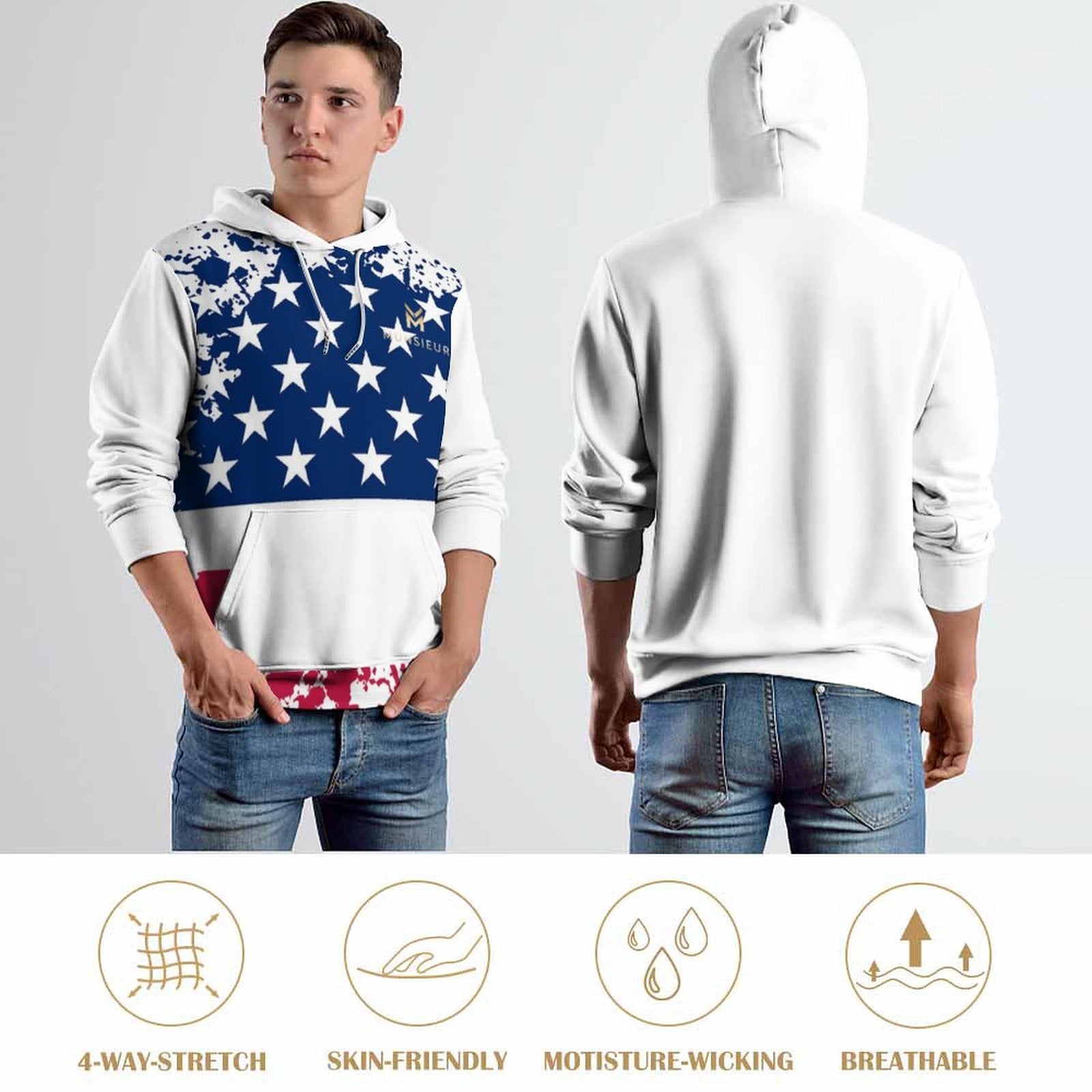 Men's Munsieur Graphic America's Pride Hoodie - Munsieur
