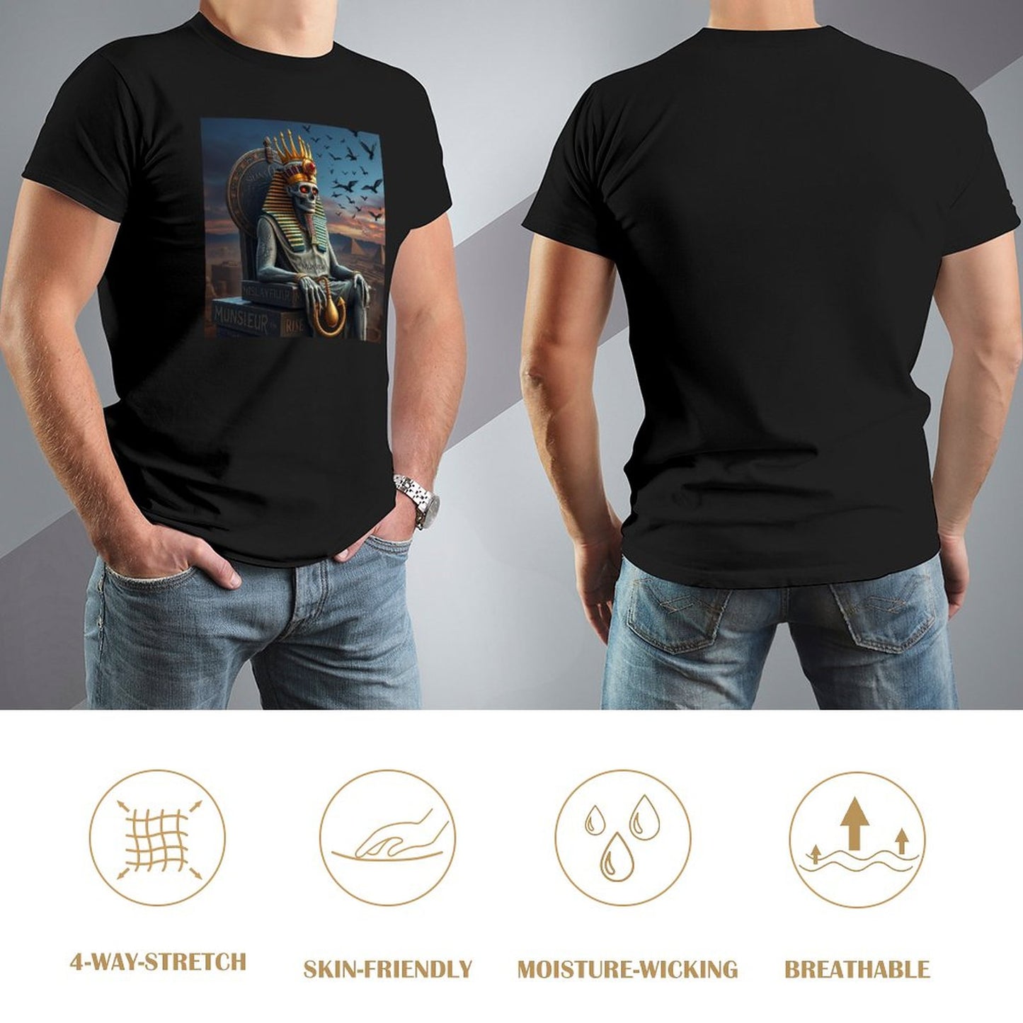 Munsieur Pharaoh's Reign Collection Men's Tee II (High Definition & Front Printing)