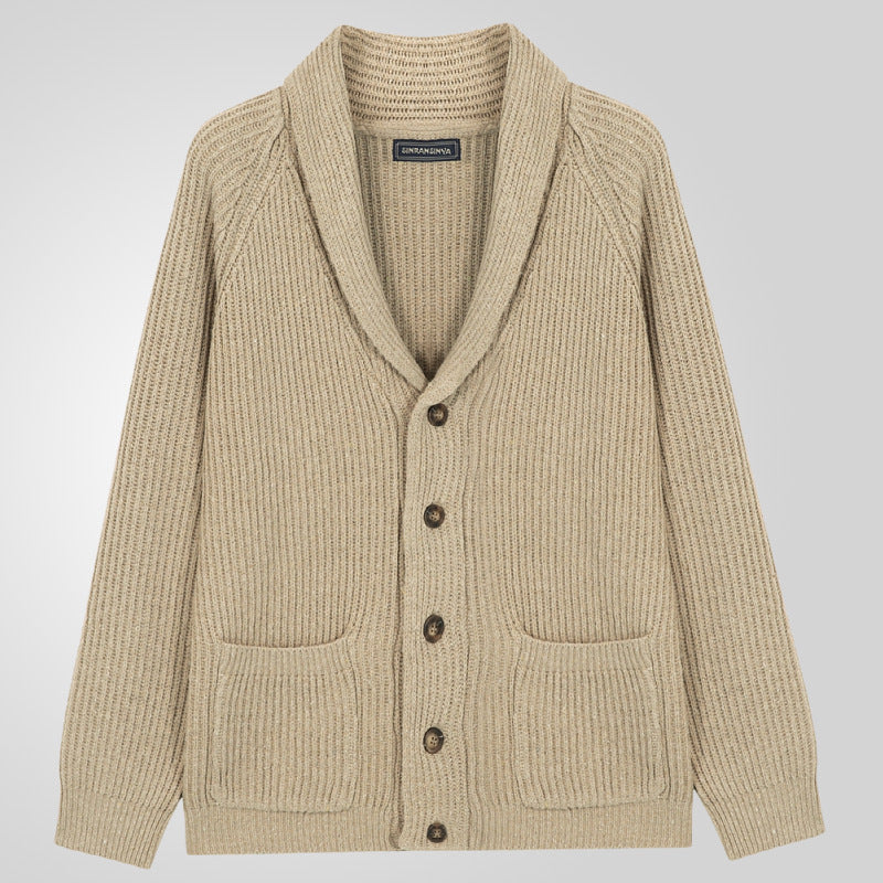 Men's Lapel Knitting Cardigan Hoodie Munsieur Season - Munsieur