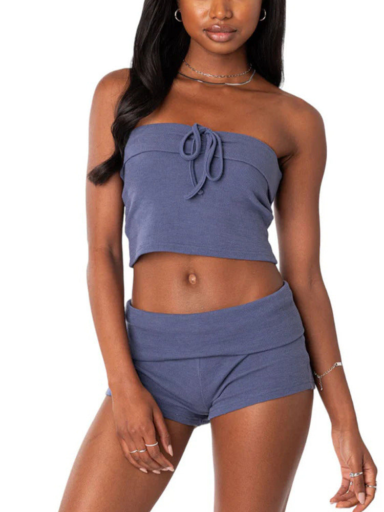 Camisole American Super Two-piece T-shirt Set