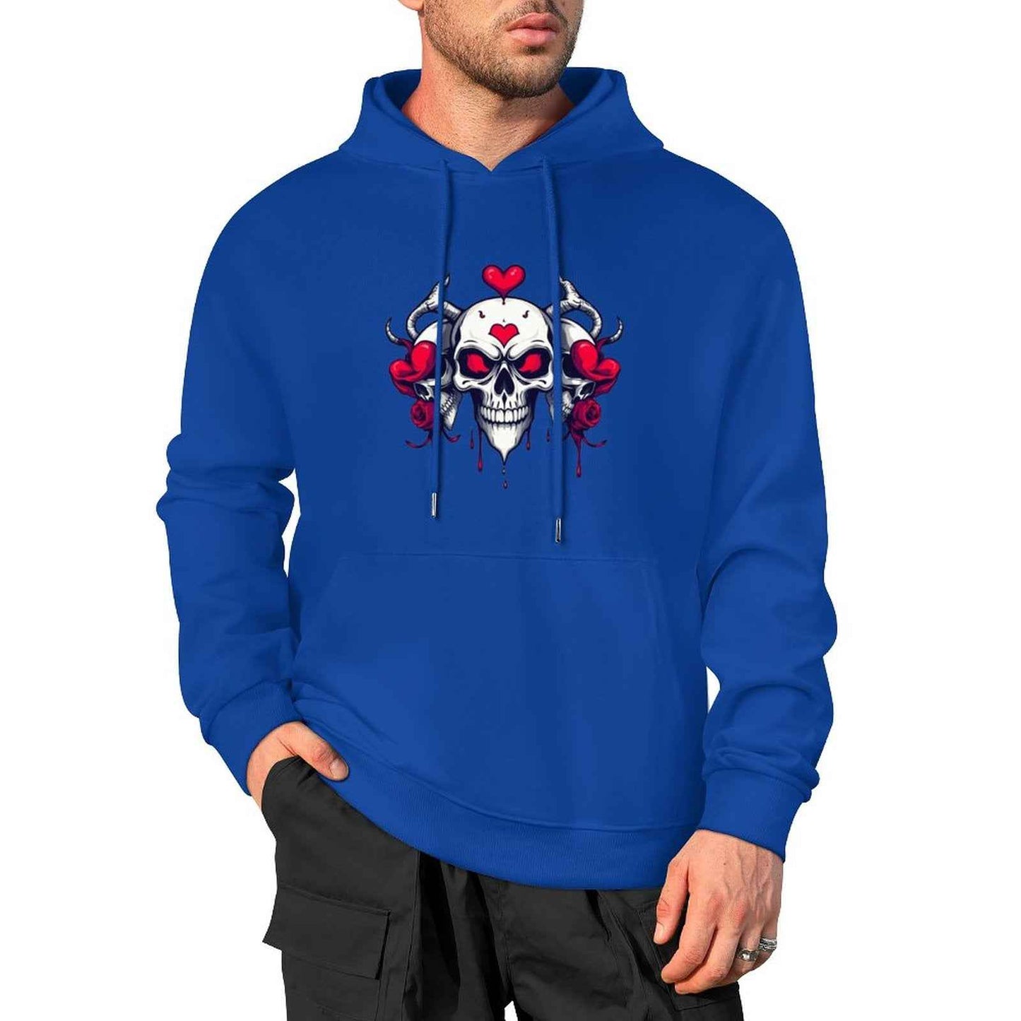 Munsieur Bleeding Royalty: Skull Hoodie for Men - Munsieur