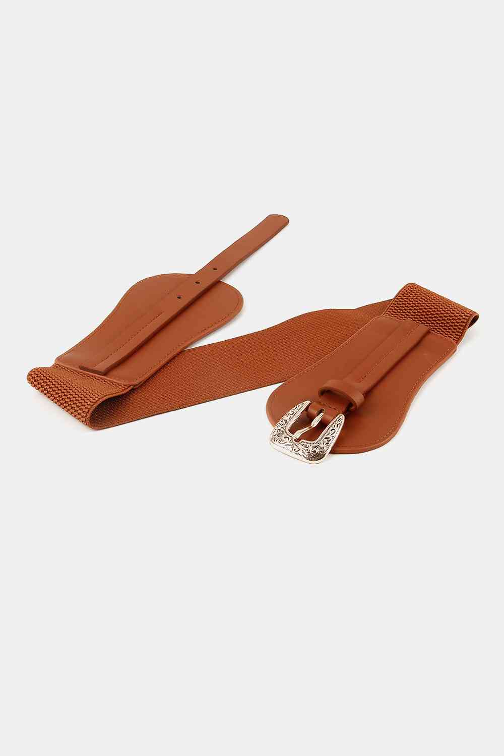 Wide Elastic Belt with Alloy Buckle - Munsieur