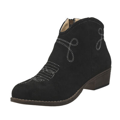 Block Heel Ankle Boots - Munsieur