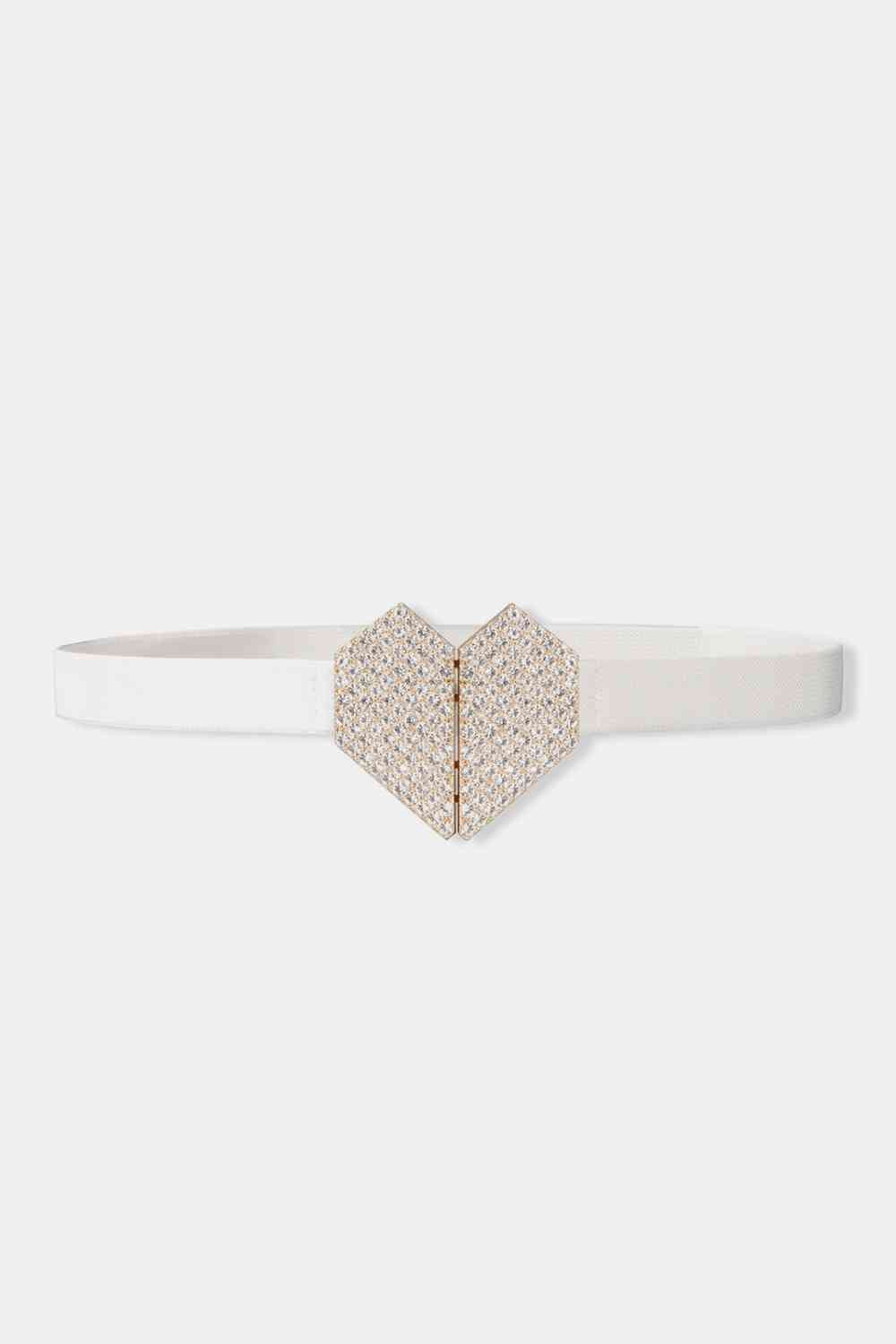 Rhinestone Buckle Elastic Belt - Munsieur