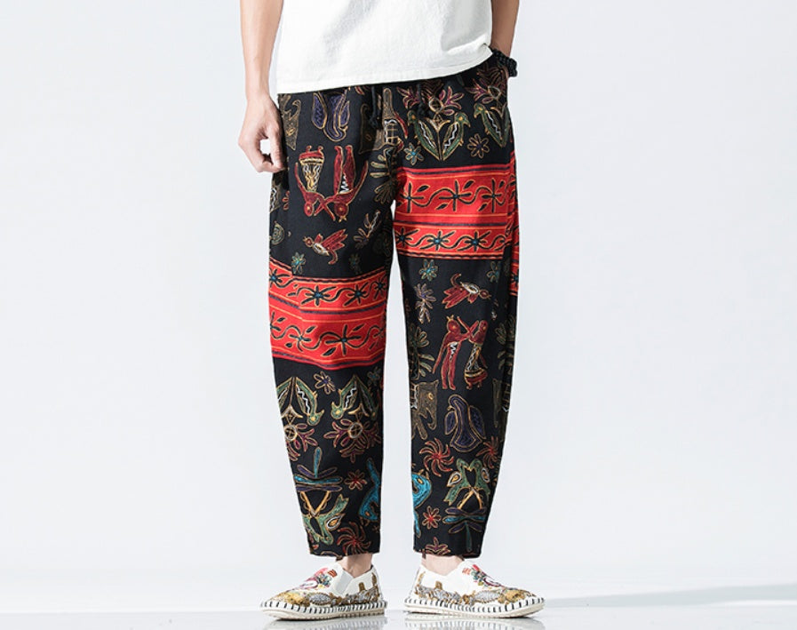 Chinese Style Lantern Nine Pants
