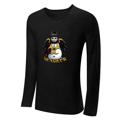 Men's Munsieur Crewneck Long Sleeve Christmas Tee "Atomic Snow"