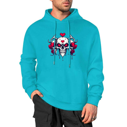 Munsieur Bleeding Royalty: Skull Hoodie for Men - Munsieur