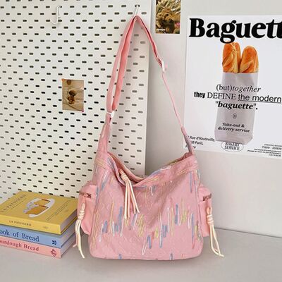 Contrast Texture Shoulder Bag - Munsieur