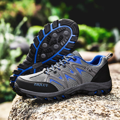 Men's Trekkers Outdoor Casual Lightweight Breathable Hiking Black Sports Shoes