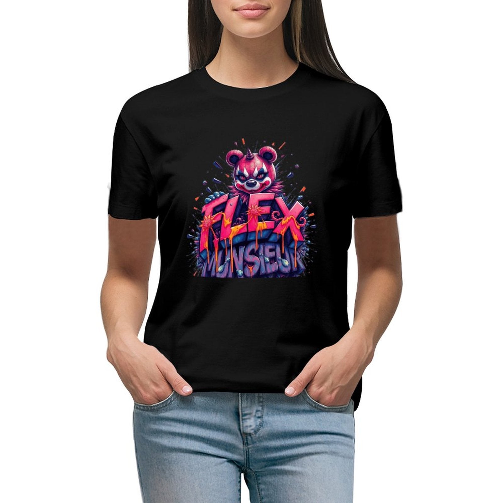 **Sale** Women's Munsieur T-shirt "Flex" Streetwear for Her