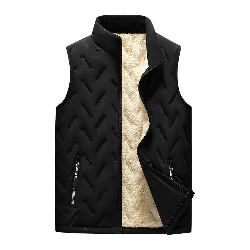 Vest For Middle-aged And Elderly People Warm Thickened Cotton Coat Wool For Men - Munsieur