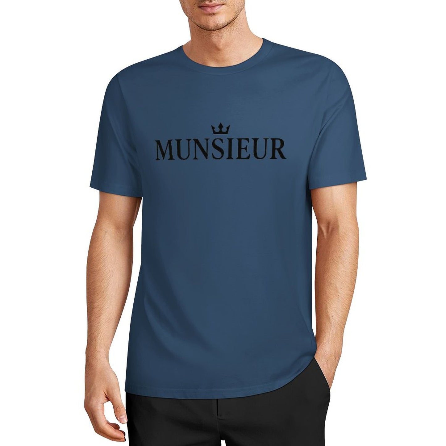 Munsieur Summer Signature Tee for Men Cotton Comfortable