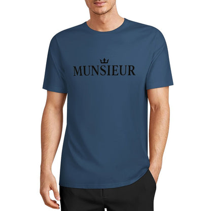 Munsieur Summer Signature Tee for Men Cotton Comfortable