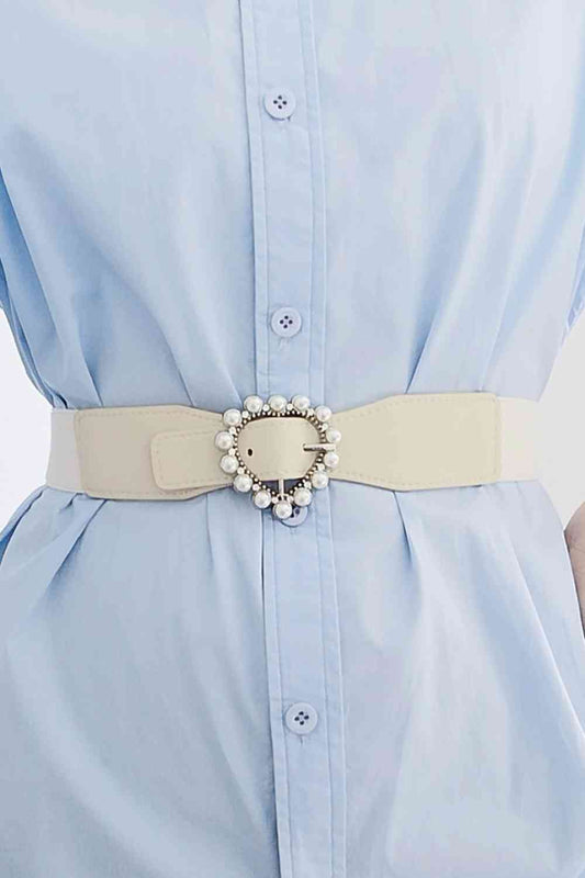 Pearl Buckle Elastic Belt - Munsieur