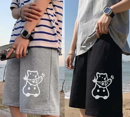 New Casual Summer Shorts Men's Korean Trend Loose Hong Kong Style