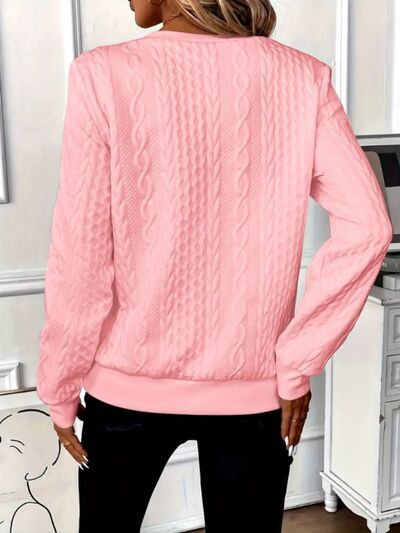 Texture Half Zip Long Sleeve Sweatshirt for Effortless Style - Munsieur