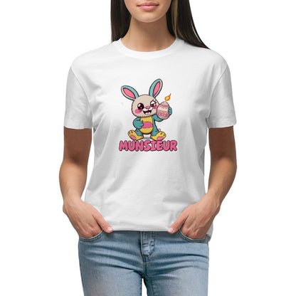 Easter Collection Munsieur Brand T-shirt for Women "Bunny Boom" Designer Streetwear for Her