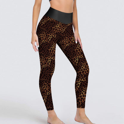 Munsieur Custom Printed Honeycomb Textured Yoga Leggings for Women