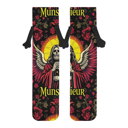 Munsieur Design Buddy Socks Magnetic Holding Hands Funny Socks accessories