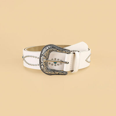 PU Leather Rhinestone Belt - Munsieur