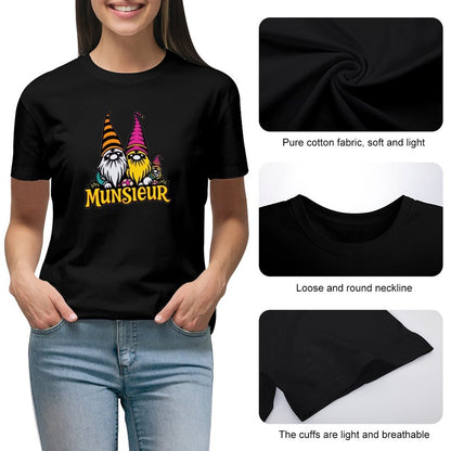 Munsieur Women's Designer T-shirt "Gnomies" Streetwear for Her