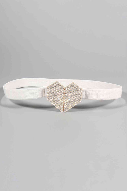 Rhinestone Buckle Elastic Belt - Munsieur