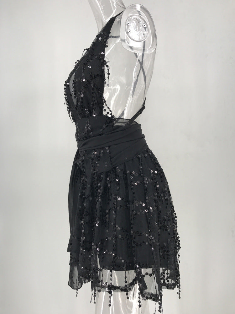 Halter Backless Summer Dress Designer MUNSIEUR