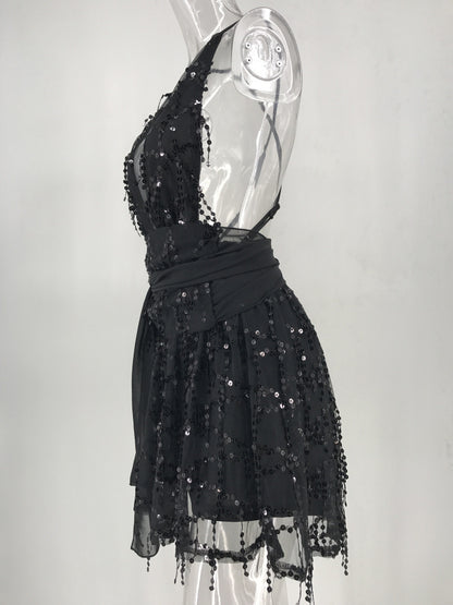 Halter Backless Summer Dress Designer MUNSIEUR