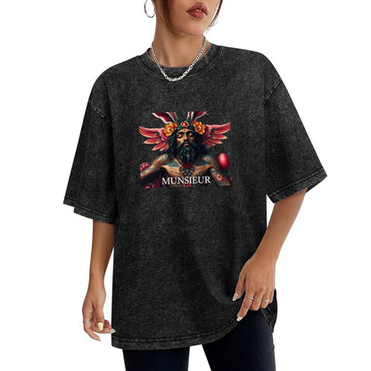 Munsieur Design Women's Vintage Cotton T-shirt "Clarence"