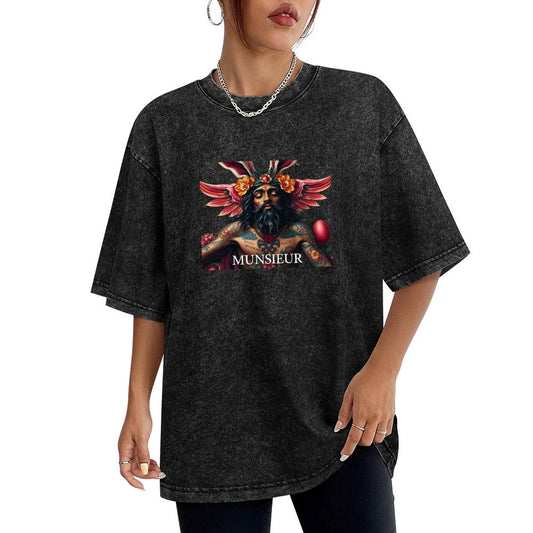Munsieur Design Women's Vintage Cotton T-shirt "Clarence"