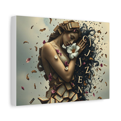 Artistic Canvas Wall Decor, Inspirational Home Art, Canvas Print for Book Lovers, Unique Gift for Readers