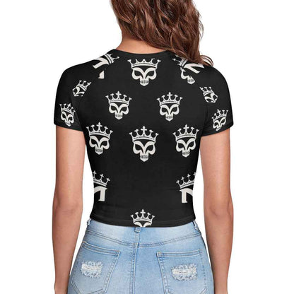 Tight cropped navel-baring T-shirt