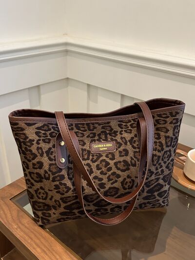 Leopard Polyester Tote Bag - Munsieur