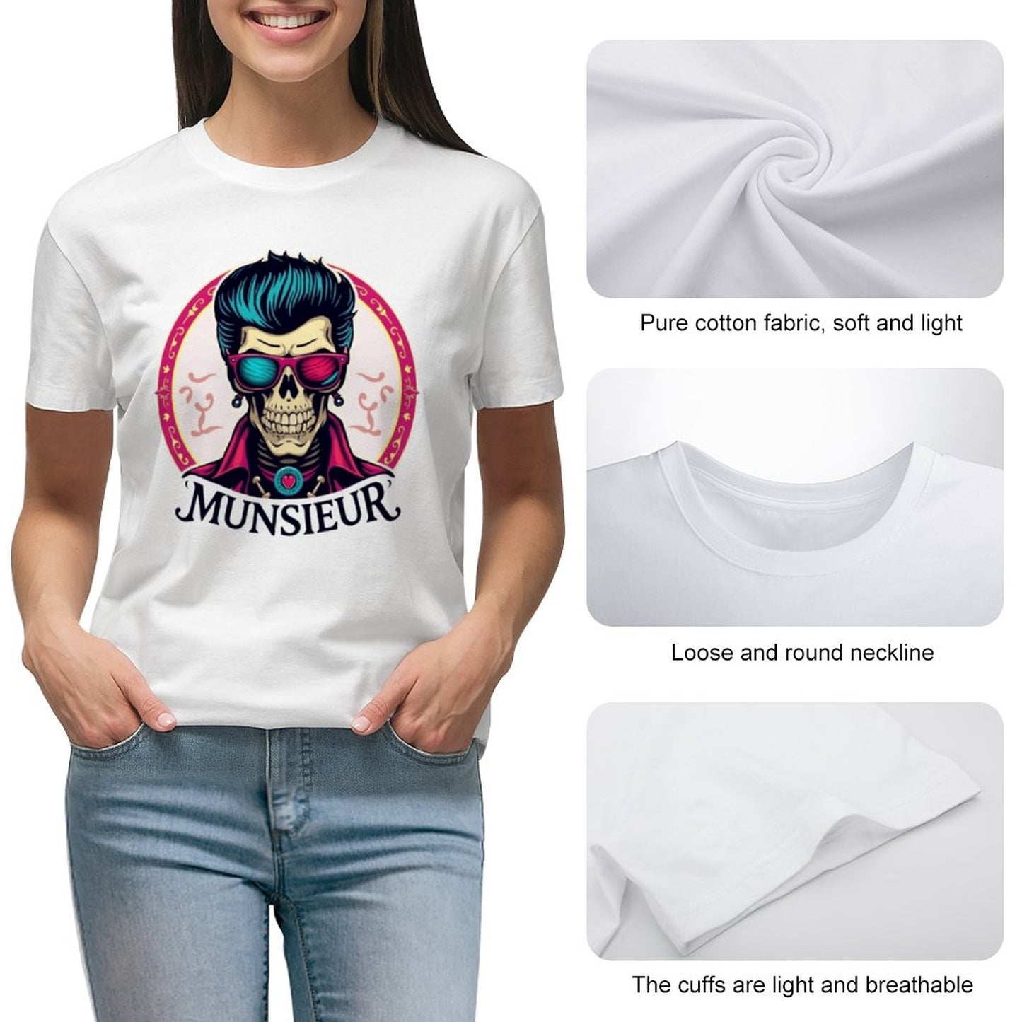 Munsieur T-Shirt for Women: Soft, Stylish, and Made to Last for Her - Munsieur