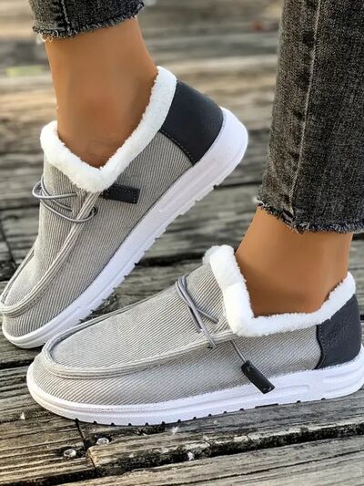 Fluff Round Toe Flat Slip-Ons - Munsieur